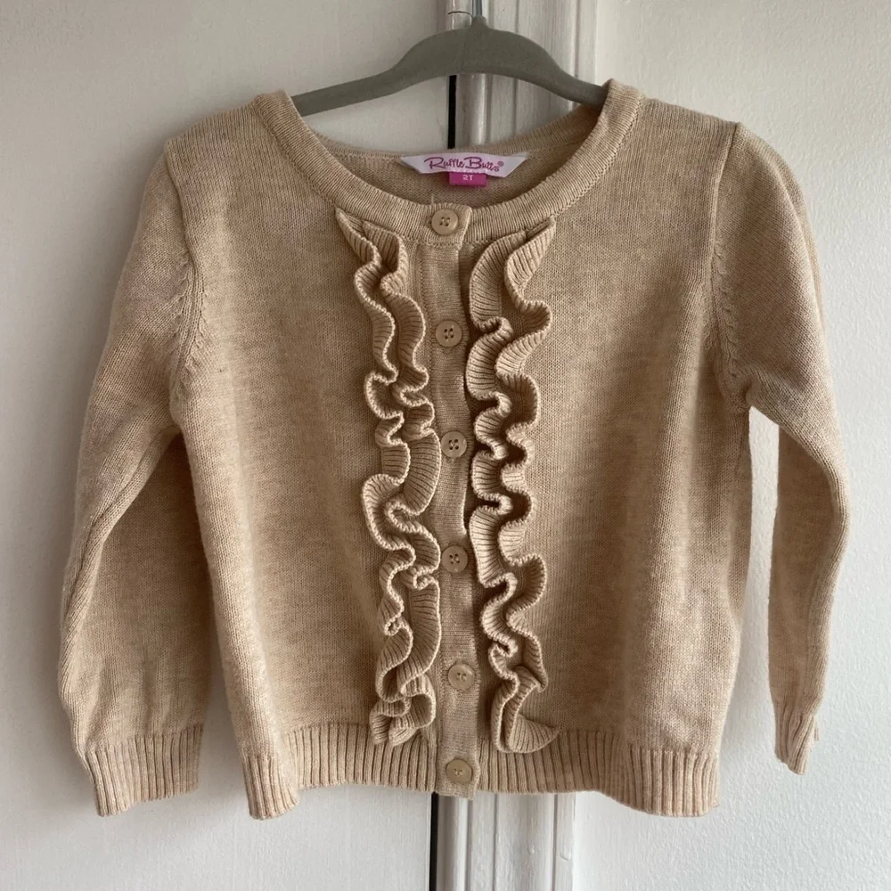 Ruffle Butts Pink Cardigan Size 2T